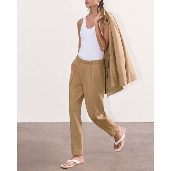 Everlane The Dream Pants size L Tiger’s Eye Tan Pull On - Picture 1 of 12